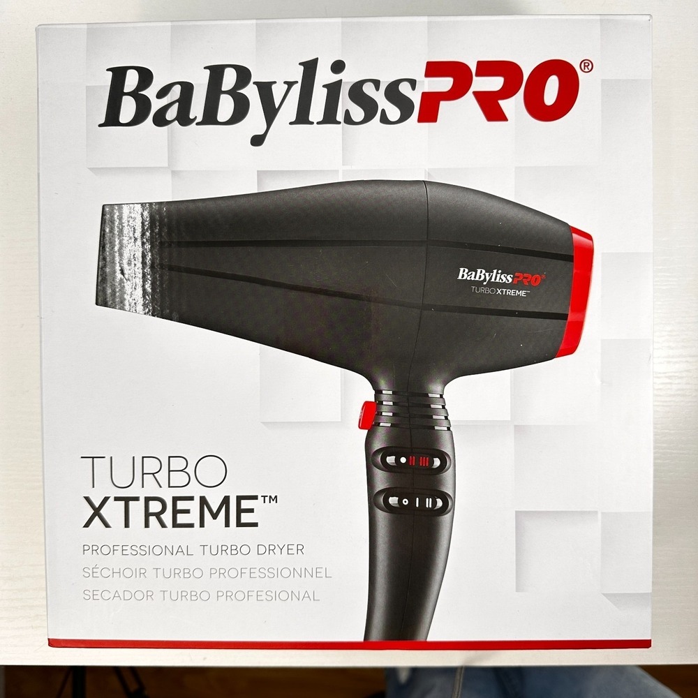 BaBylissPRO Turbo Xtreme Professional Hair Dryer Black/Red BAB9400UC